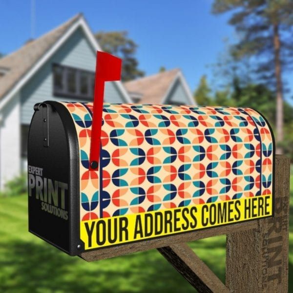 Colorful Vintage Retro Pattern #1 Decorative Curbside Farm Mailbox Cover