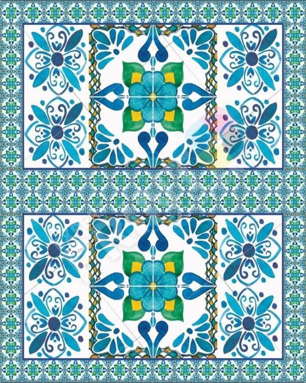 Beautiful Ethnic Bohemian Folk Talavera Pattern #2 Decorative Curbside Farm Mailbox Cover