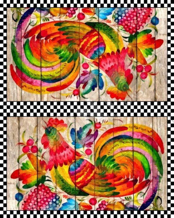 Beautiful Eastern European Folk Design #3 Decorative Curbside Farm Mailbox Cover