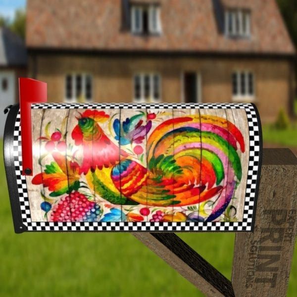 Beautiful Eastern European Folk Design #3 Decorative Curbside Farm Mailbox Cover