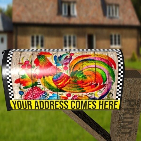 Beautiful Eastern European Folk Design #3 Decorative Curbside Farm Mailbox Cover