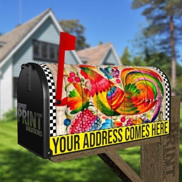 Beautiful Eastern European Folk Design #3 Decorative Curbside Farm Mailbox Cover