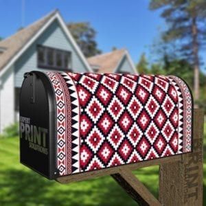 Beautiful Ethnic Folk Native Aztec Pattern #1 Decorative Curbside Farm Mailbox Cover