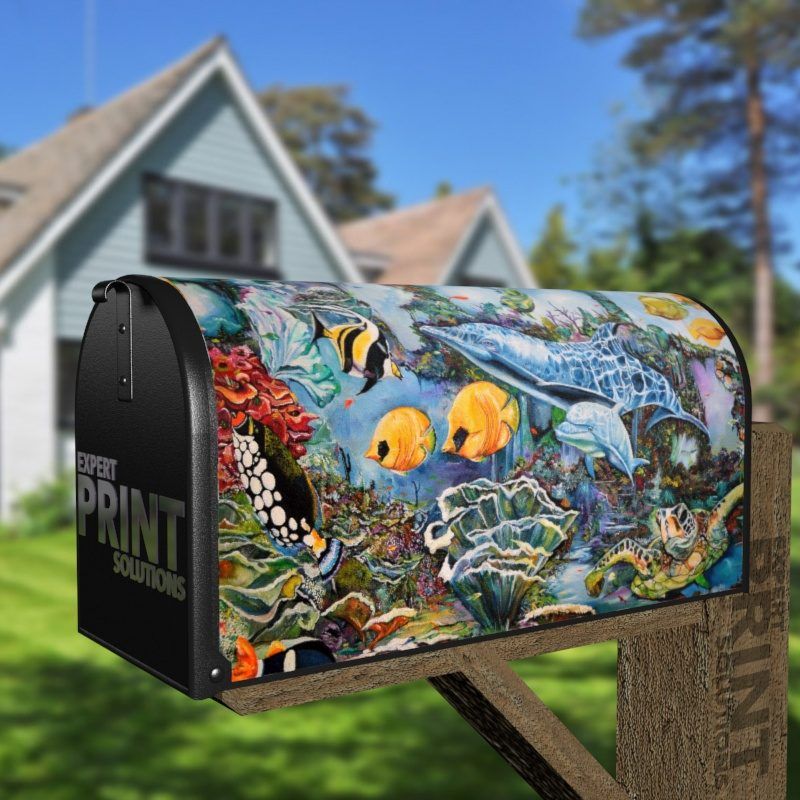 Life Under the Sea Decorative Curbside Farm Mailbox Cover