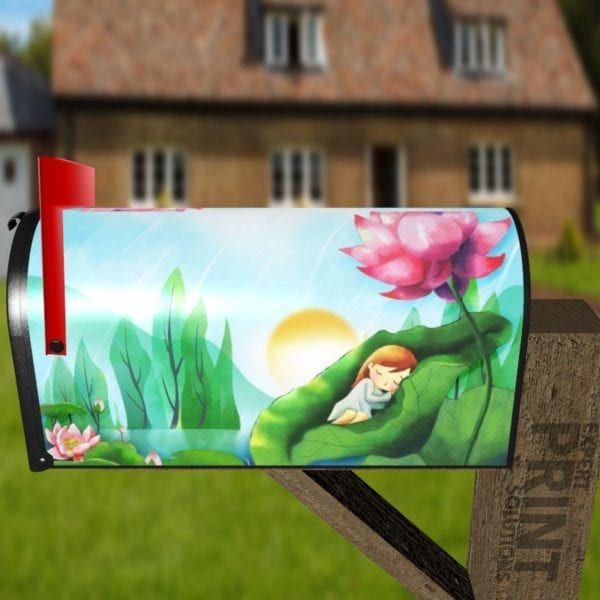 Little Fairy Sleeping Decorative Curbside Farm Mailbox Cover