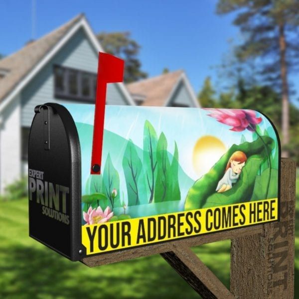 Little Fairy Sleeping Decorative Curbside Farm Mailbox Cover