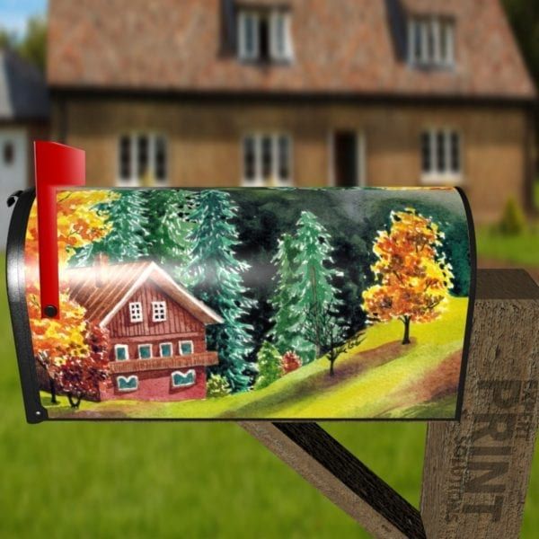 House Beside the Woods Decorative Curbside Farm Mailbox Cover