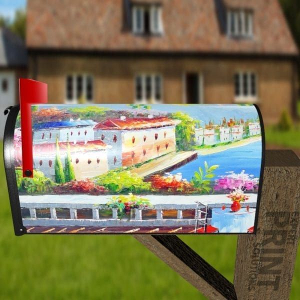 French Riviera Restaurant Decorative Curbside Farm Mailbox Cover