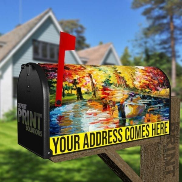 Autumn in the City Decorative Curbside Farm Mailbox Cover